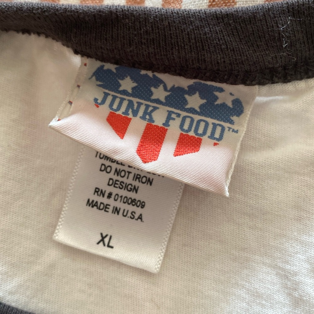 Junk Food Cowboy Mickey Disney Raglan tee shirt XL charcoal gray white - Picture 2 of 8